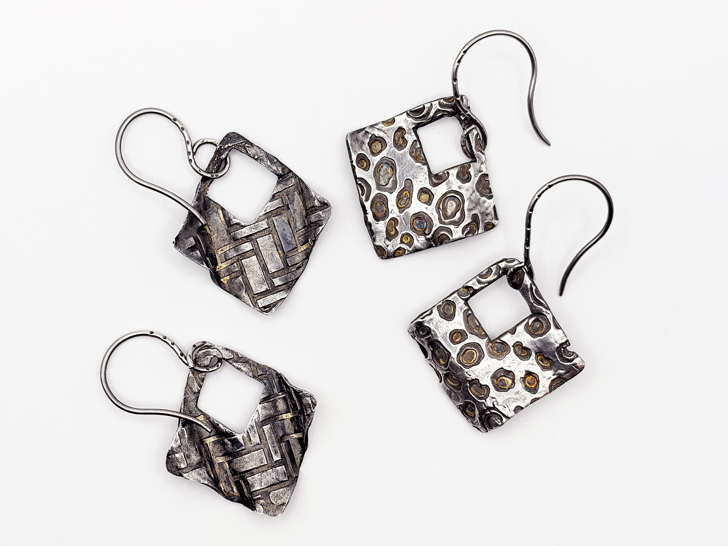 Sterling and 22k gold plate earrings
